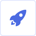 Icon of a small black rocket